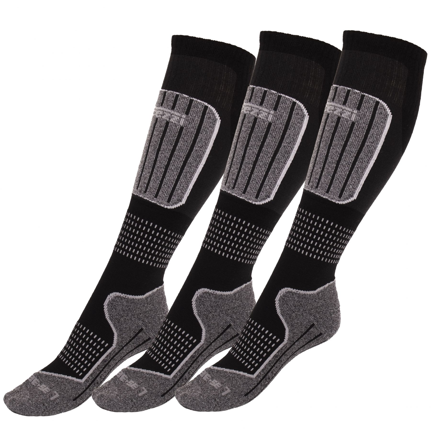 Accezzi Merino 20 ski socks, 3 pairs, black