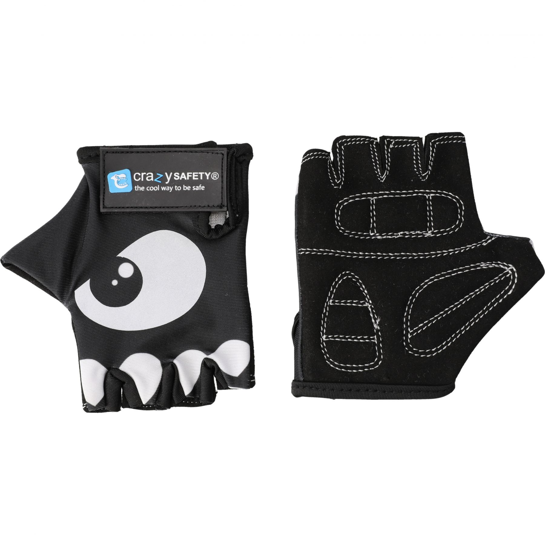Crazy Safety, cycling gloves, junior, black