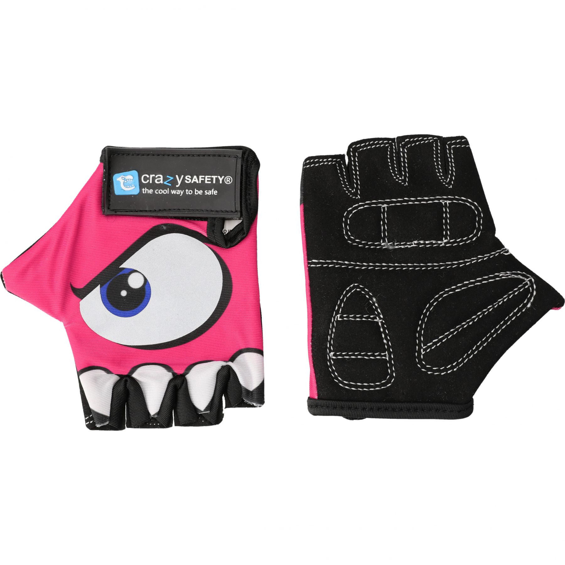 Crazy Safety, cycling gloves, junior, pink