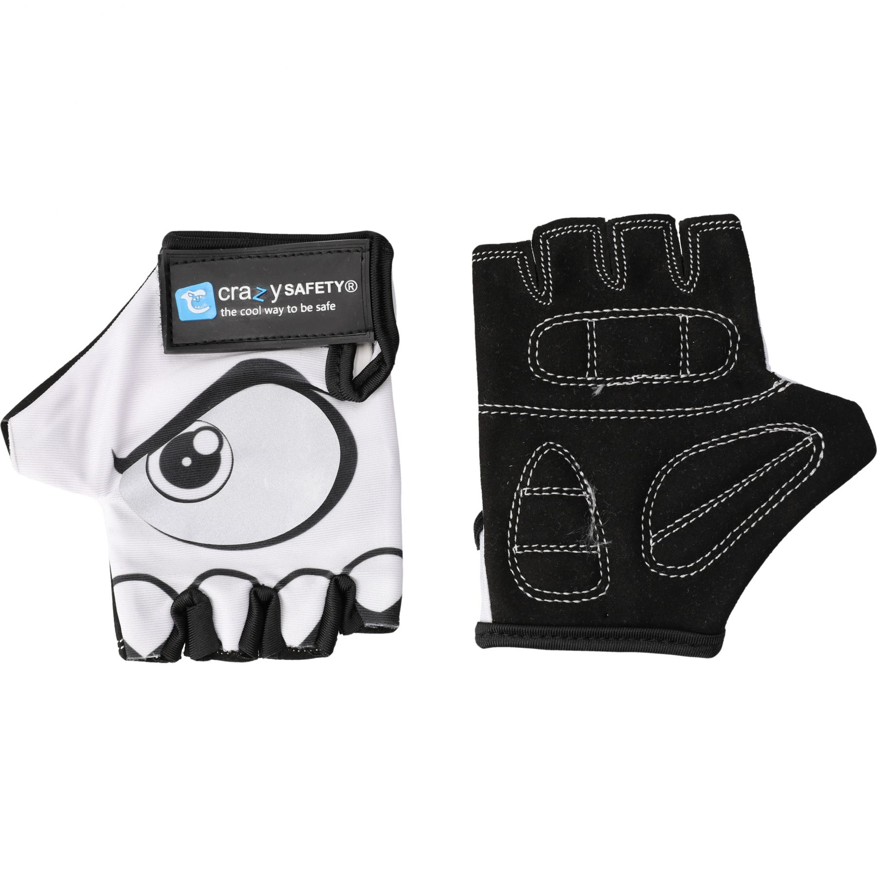 Crazy Safety, cycling gloves, junior, white