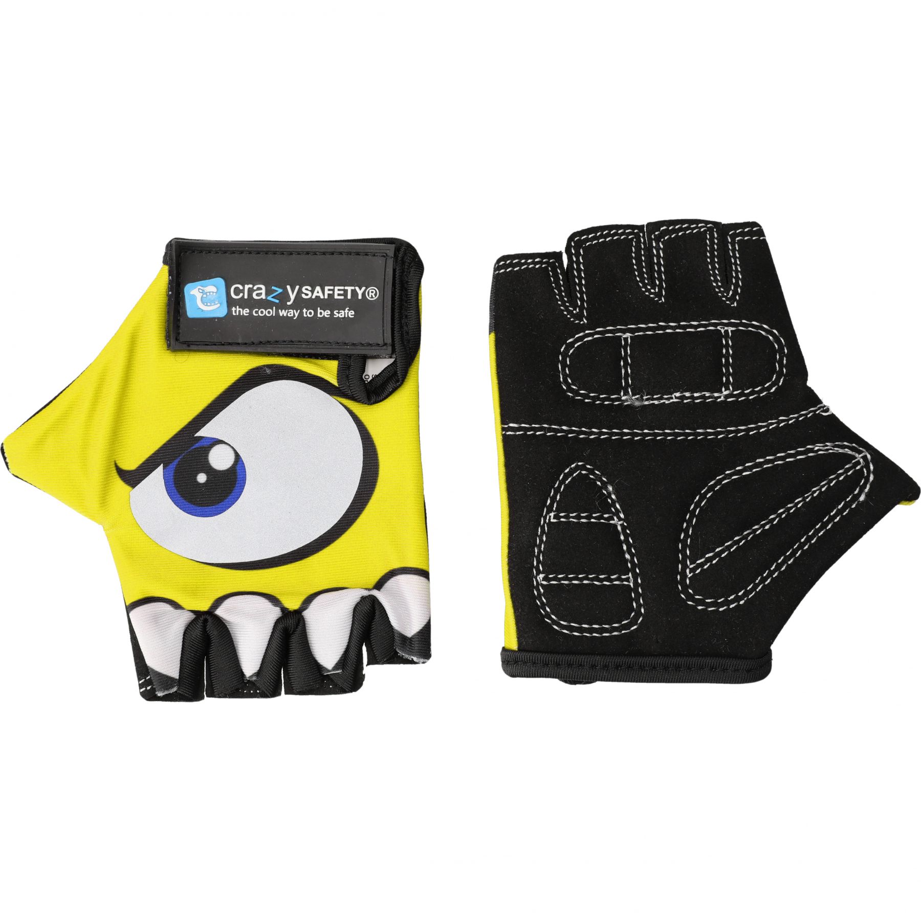 Crazy Safety, cycling gloves, junior, yellow