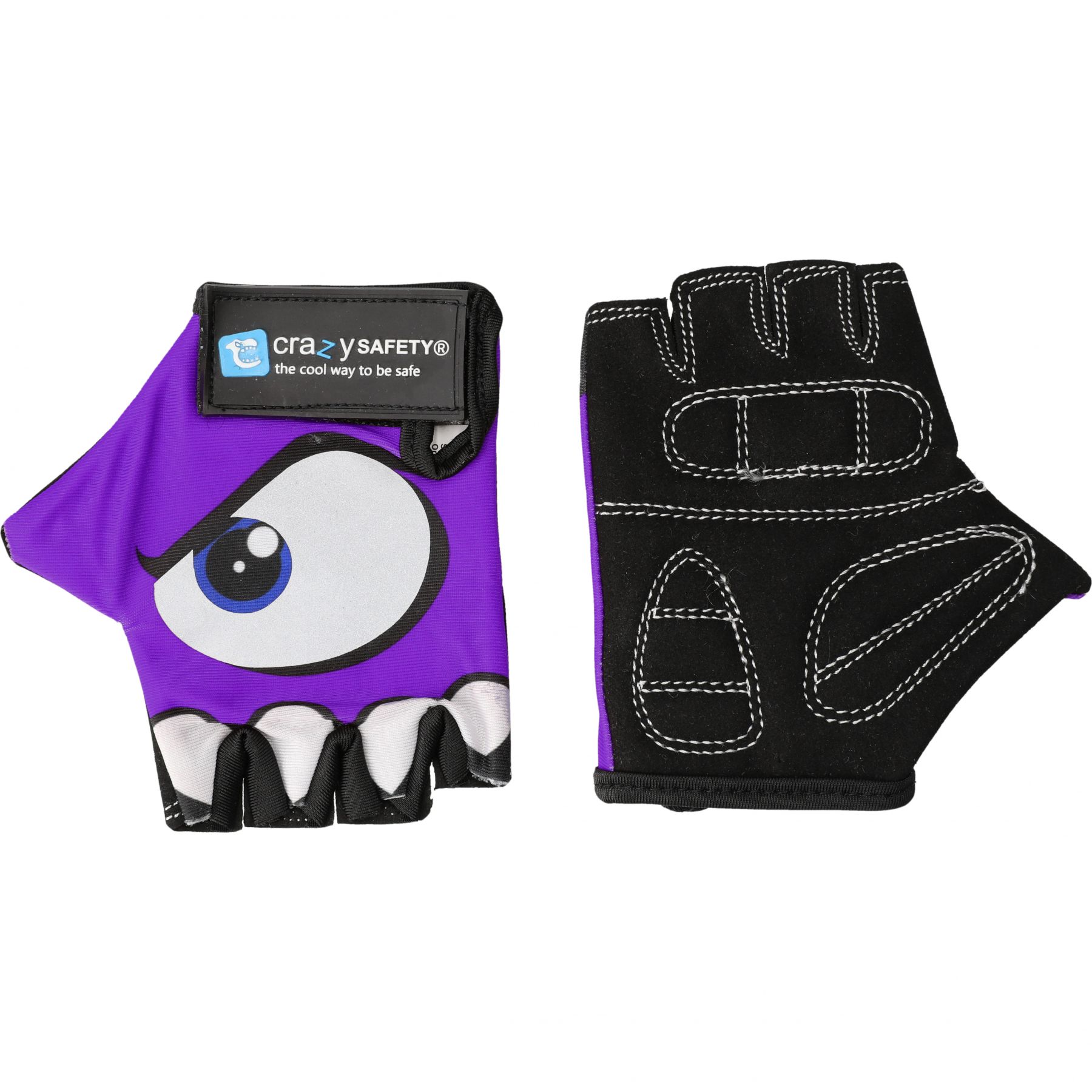 Crazy Safety, cycling gloves, junior, purple