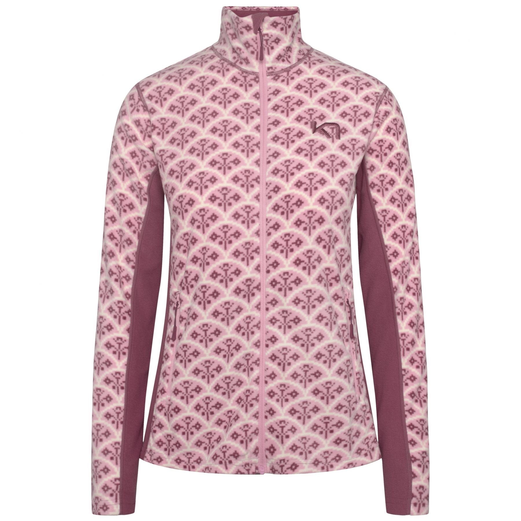 Kari Traa Thalena, fleece jacket, women, plum
