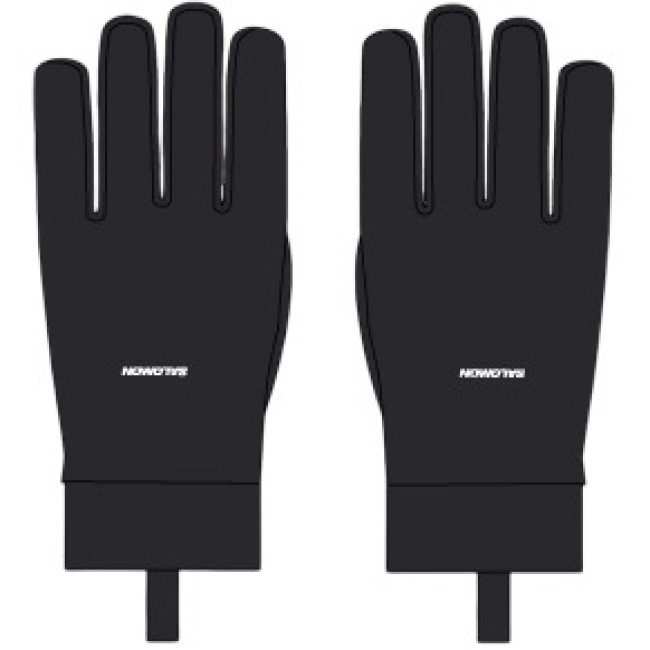 Salomon Tech Softshell, running gloves, black